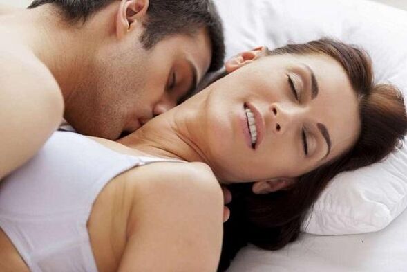 Sexually excited man in close relationship and firing