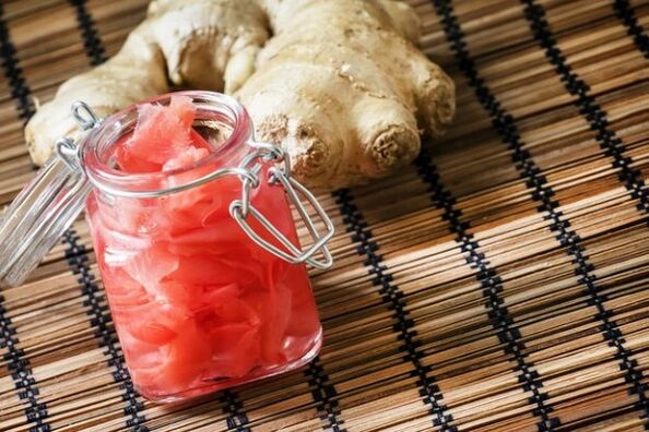 Pickling ginger root for increased efficacy
