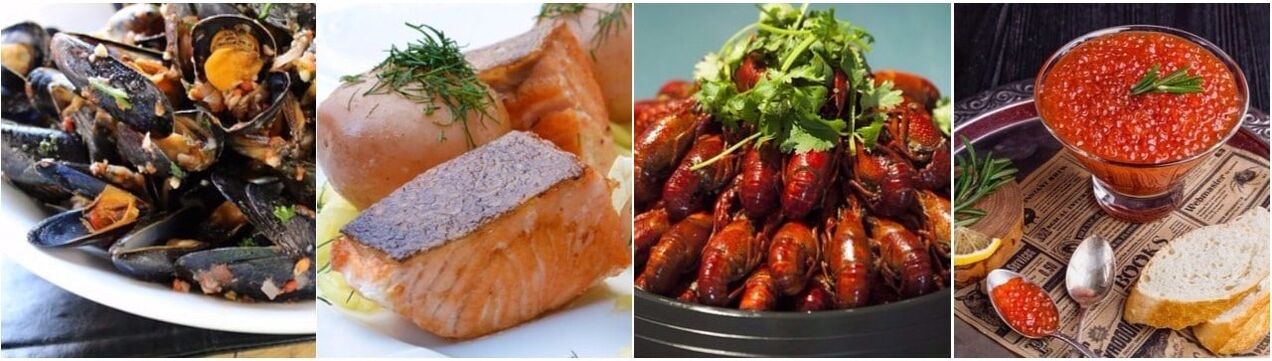 Fish, caviar and seafood enhance male performance